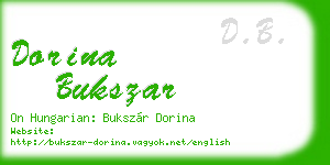 dorina bukszar business card