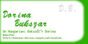 dorina bukszar business card